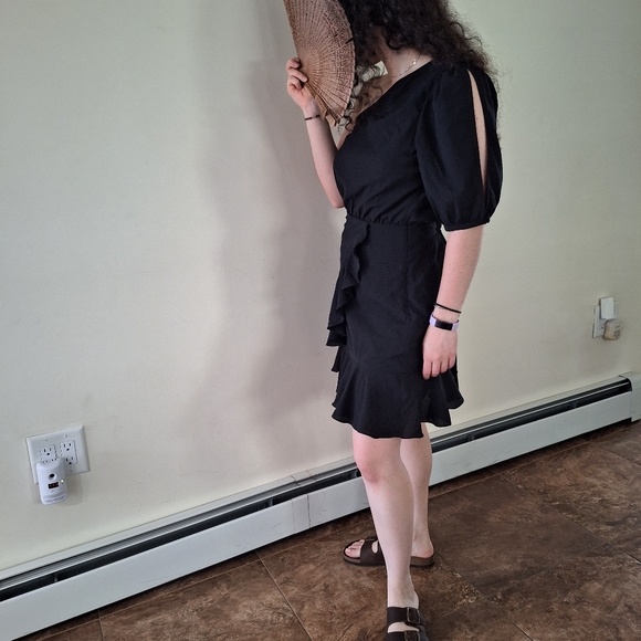 1 shoulder crepe dress - Picture 6 of 13